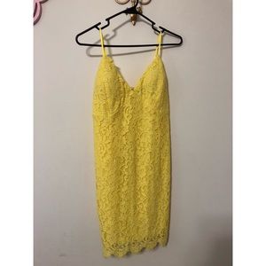 Sunshine yellow - eyelash lace dress